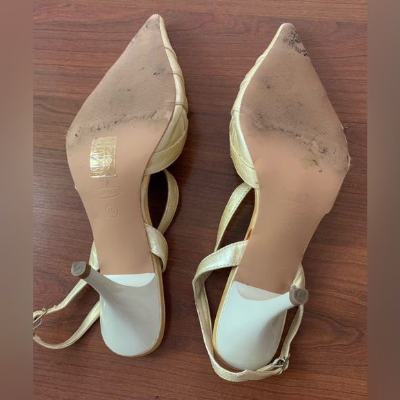 LUVSHOES Women’s Leather Stiletto Heel Beige Size 9 (40) - Picture 4 of 9